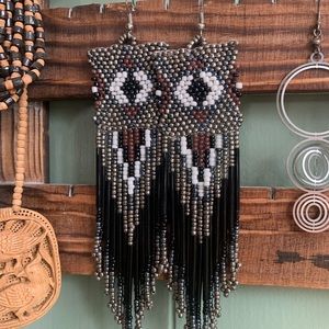 Boho Anthropologie beaded earrings